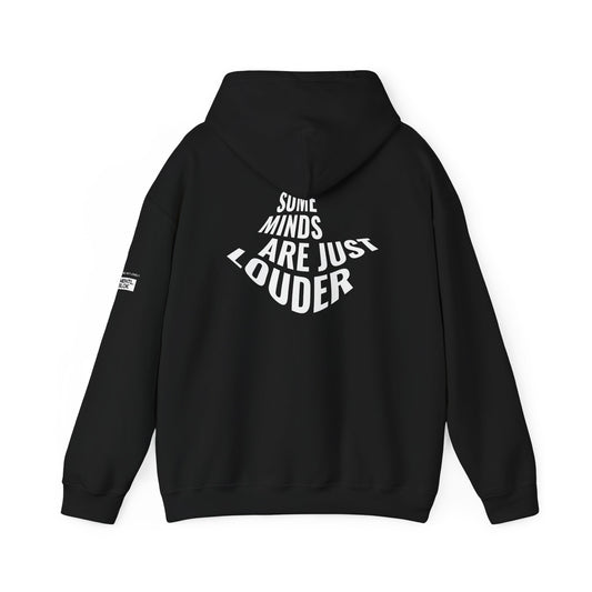 "Some Minds Are Just Louder" Introvert Statement Graphic Text Hoodie