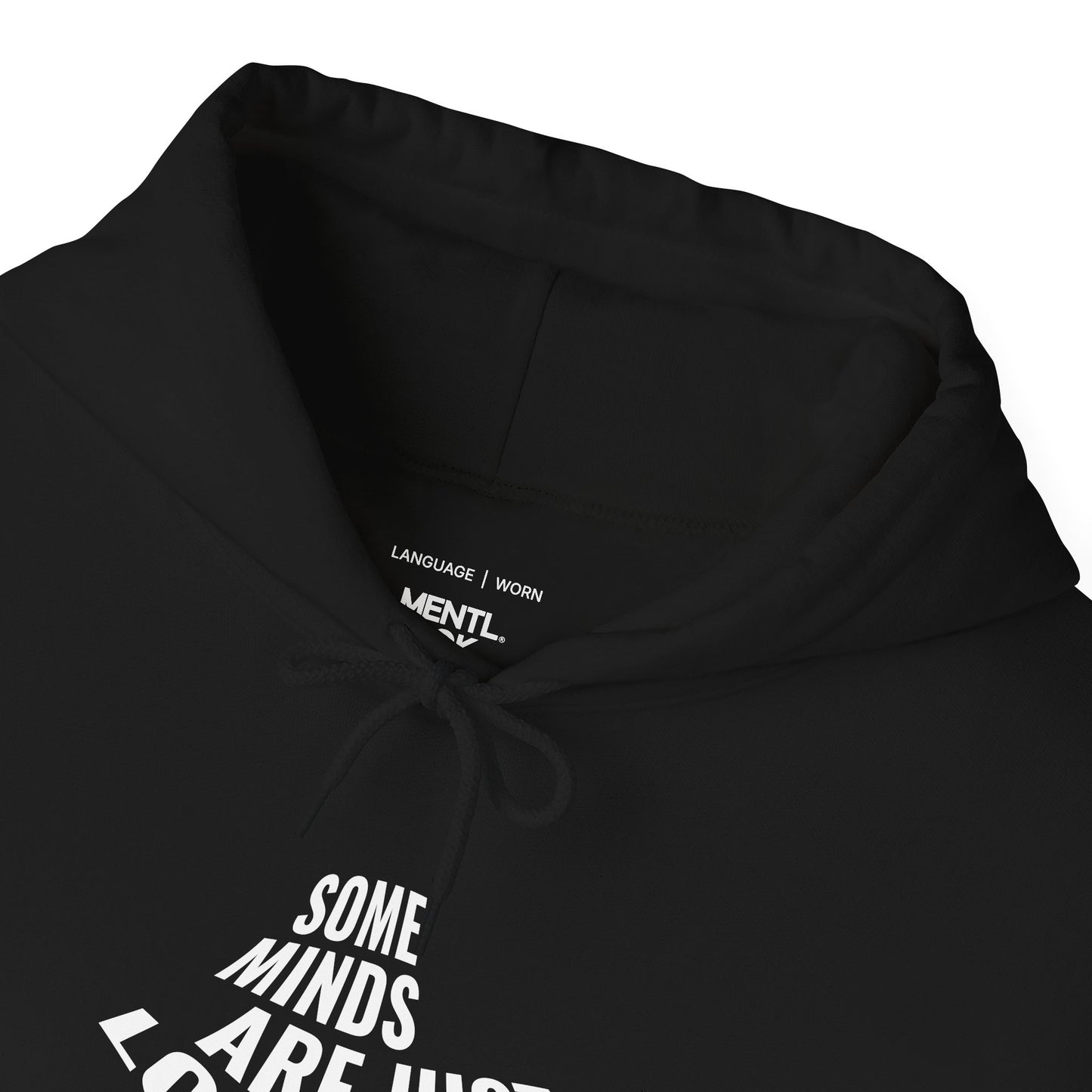 "Some Minds Are Just Louder" Introvert Statement Graphic Text Hoodie