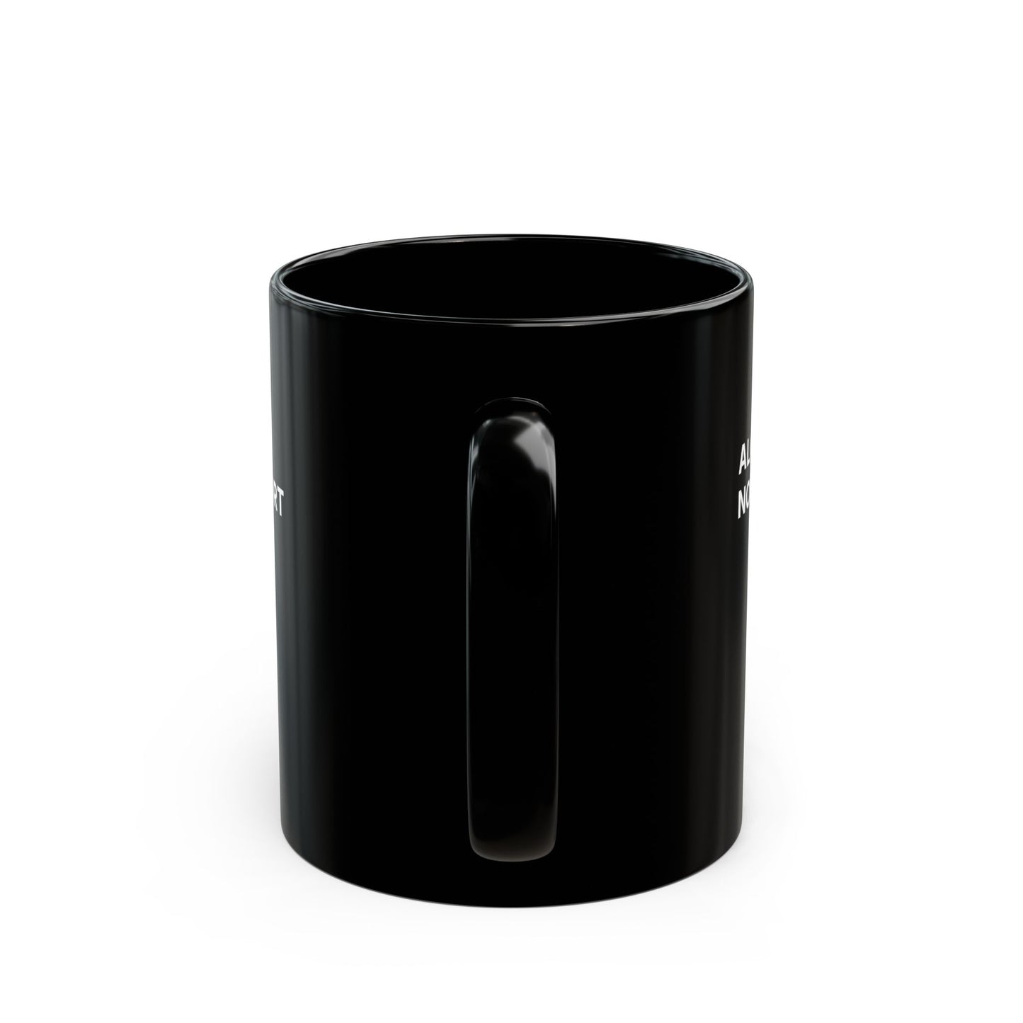Quiet Is My Comfort Black Mug — 'Alone, Not Lonely' 11oz Ceramic
