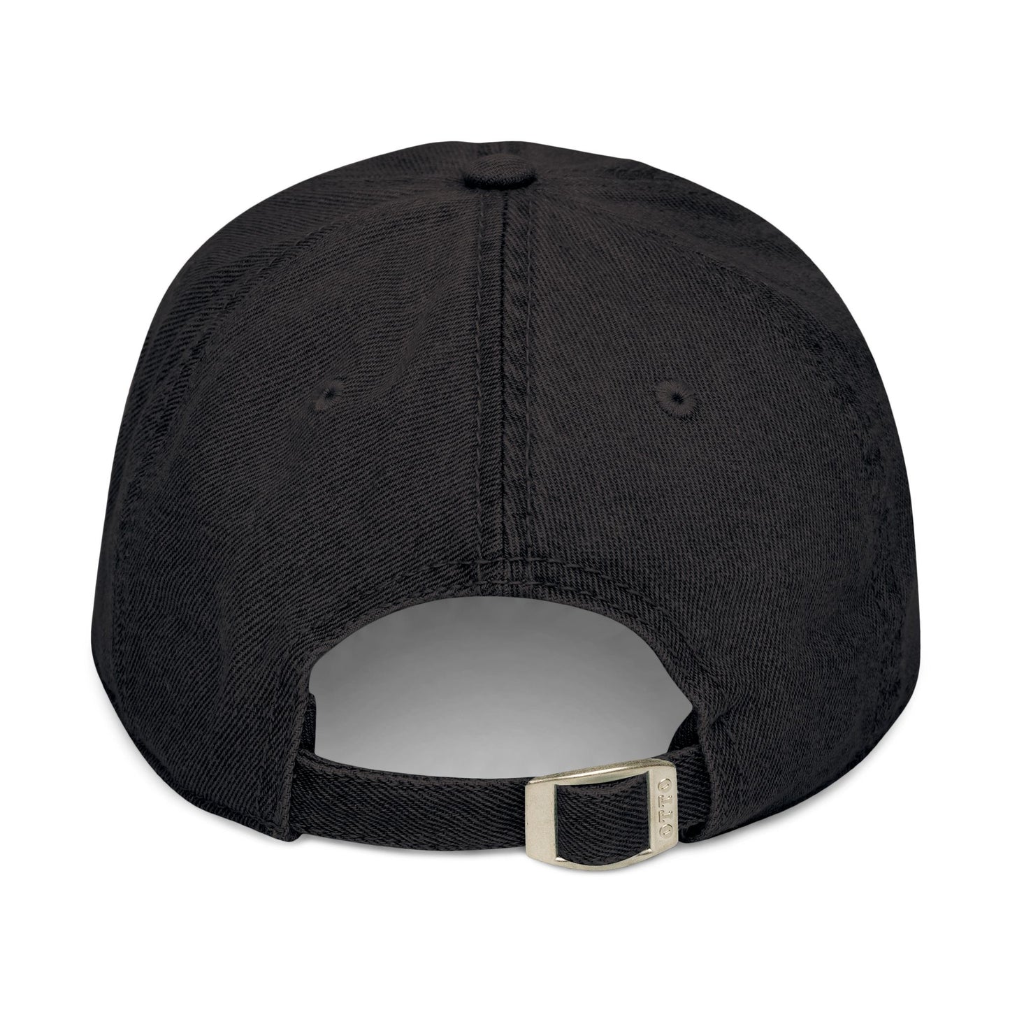 Offline Embroidered Denim Hat — Casual Black Cap for Tech-Free, Everyday Wear