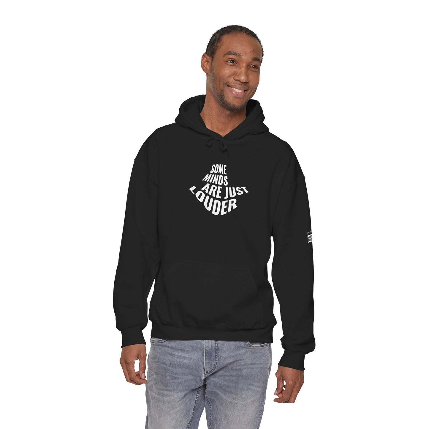"Some Minds Are Just Louder" Introvert Statement Graphic Text Hoodie