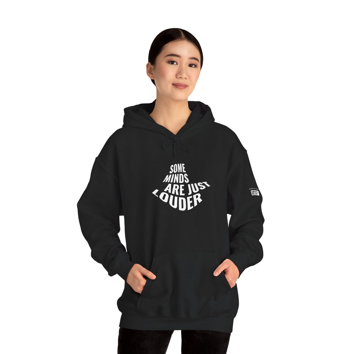 "Some Minds Are Just Louder" Introvert Statement Graphic Text Hoodie