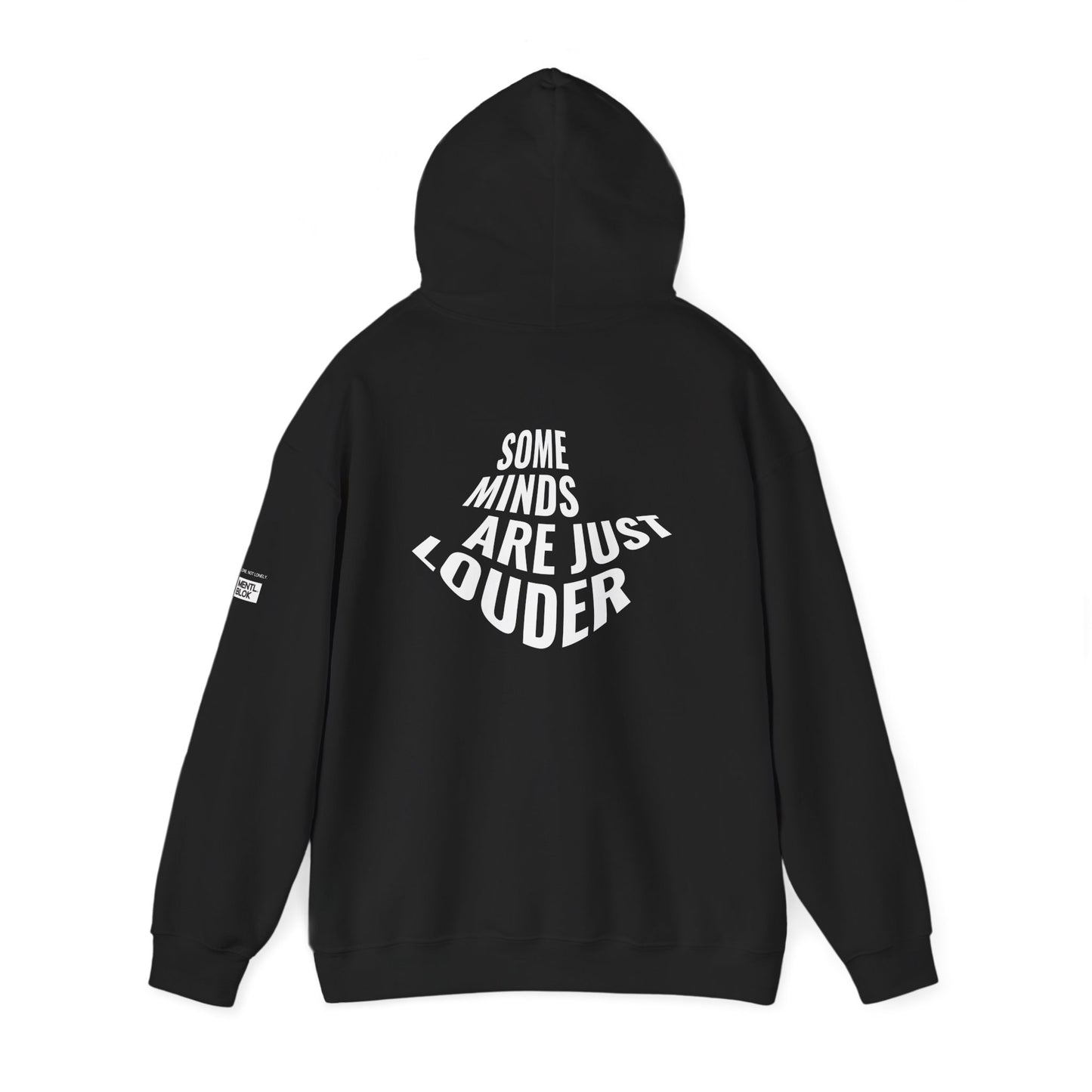 "Some Minds Are Just Louder" Introvert Statement Graphic Text Hoodie